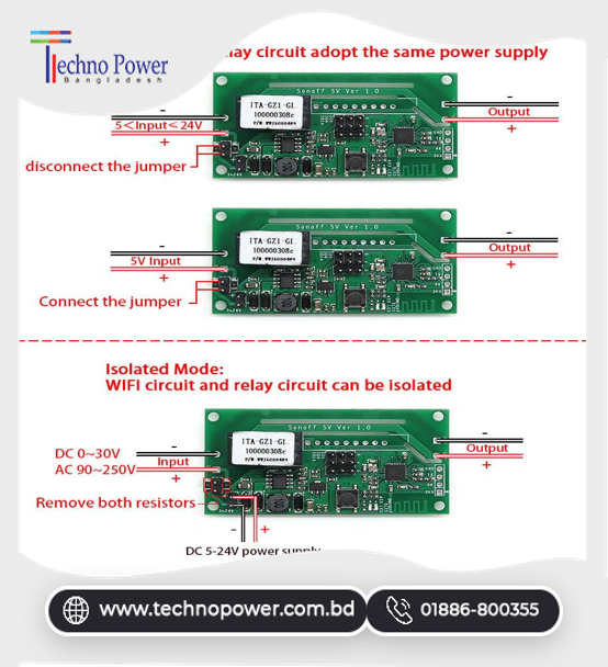 Sonoff SV Low Voltage (DC 5-24V) WiFi Switch Smart Home Module Support Secondary Development