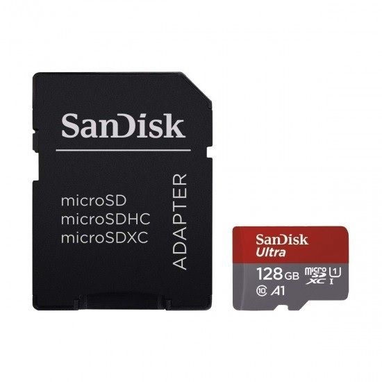 SanDisk 128GB Ultra Micro SDXC UHS-1 A1 Memory Card With Adapter