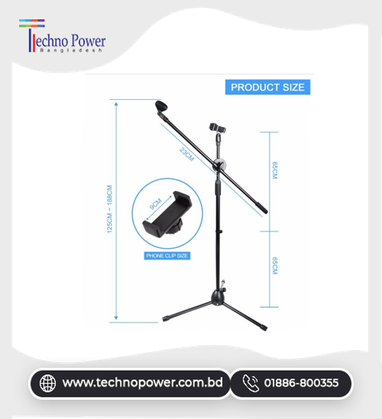 Microphone Stand With Adjustable Two Microphone From Floor To Standing Position (LW-38)