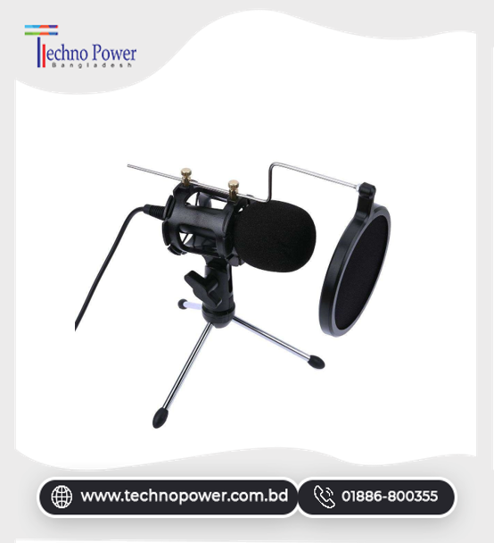 Desk Microphone Tripod Stand With Pop Filter