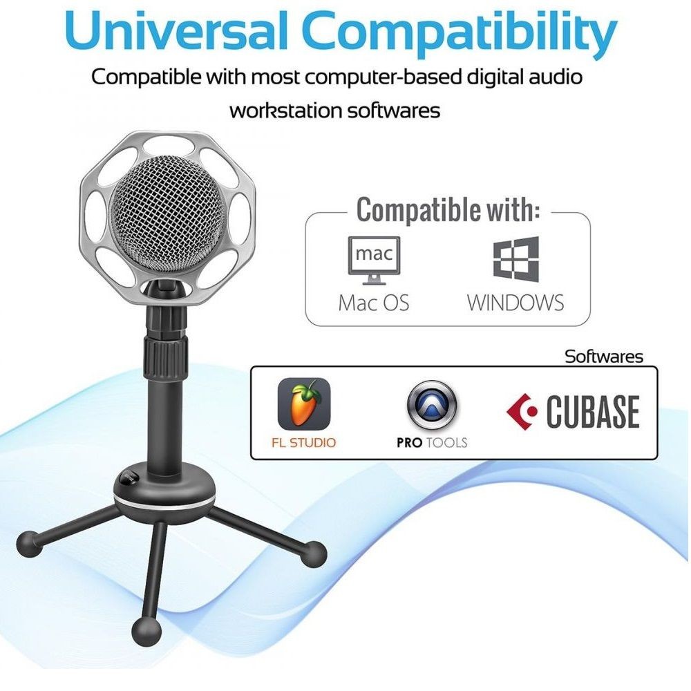 Best Quality Desk Microphones- Professional Condenser Recording Podcast Microphone By Promate