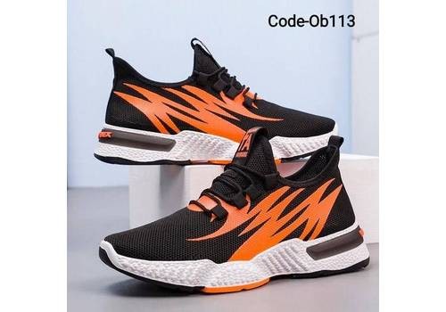 Black & Orange Sneaker For Men