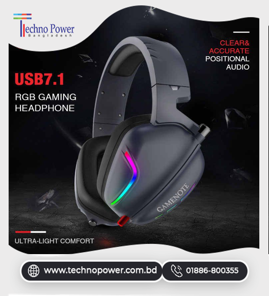 Havit 7.1 Gaming Headset Headphones With Microphone/RGB Light For PC, Xbox, Professional Gamer (H2019U)