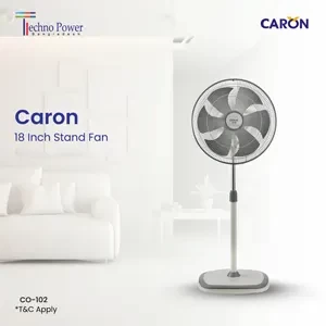 Caron Stand Fans 18 Inch White Grey CO-102