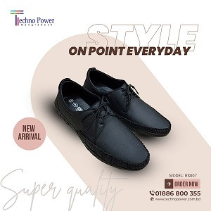 Unique Design High Quality Men's Fashionable Artificial Leather Formal Sohe (Black Popular Casual Shoes)