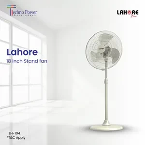 Lahore Brand 18 Inch Stand Fan Off White LH-104