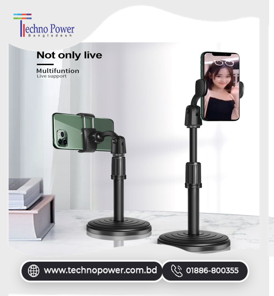 Facebook Live Or Zoom Meeting Mobile Stand- 360 Degrees Adjustable