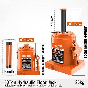 50 Ton  Hydraulic Bottle Jack –HARDEN – 730150