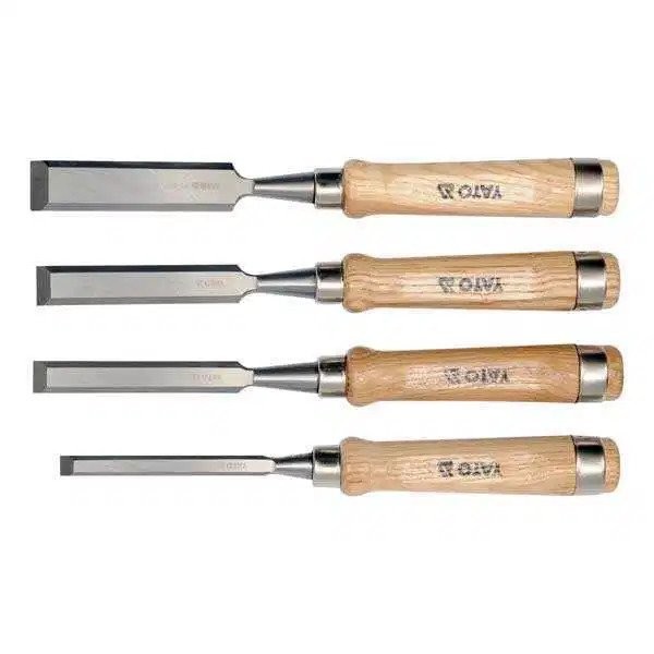 4Pcs Chisel Set 10-16-20-25Mm Yato Brand YT-6260 Crv60 With Wooden Handle