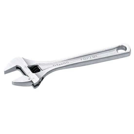 8 Inch Toptul Brand Adjustable Wrench Steel Handle
