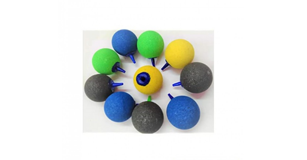 Bubble Diffuser Air Stones Ball Shape Multi Colored 10 Pcs