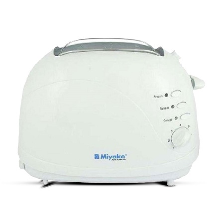 MIYAKO KT-6001 Automatic Pop-up Bread Toaster 800W - White
