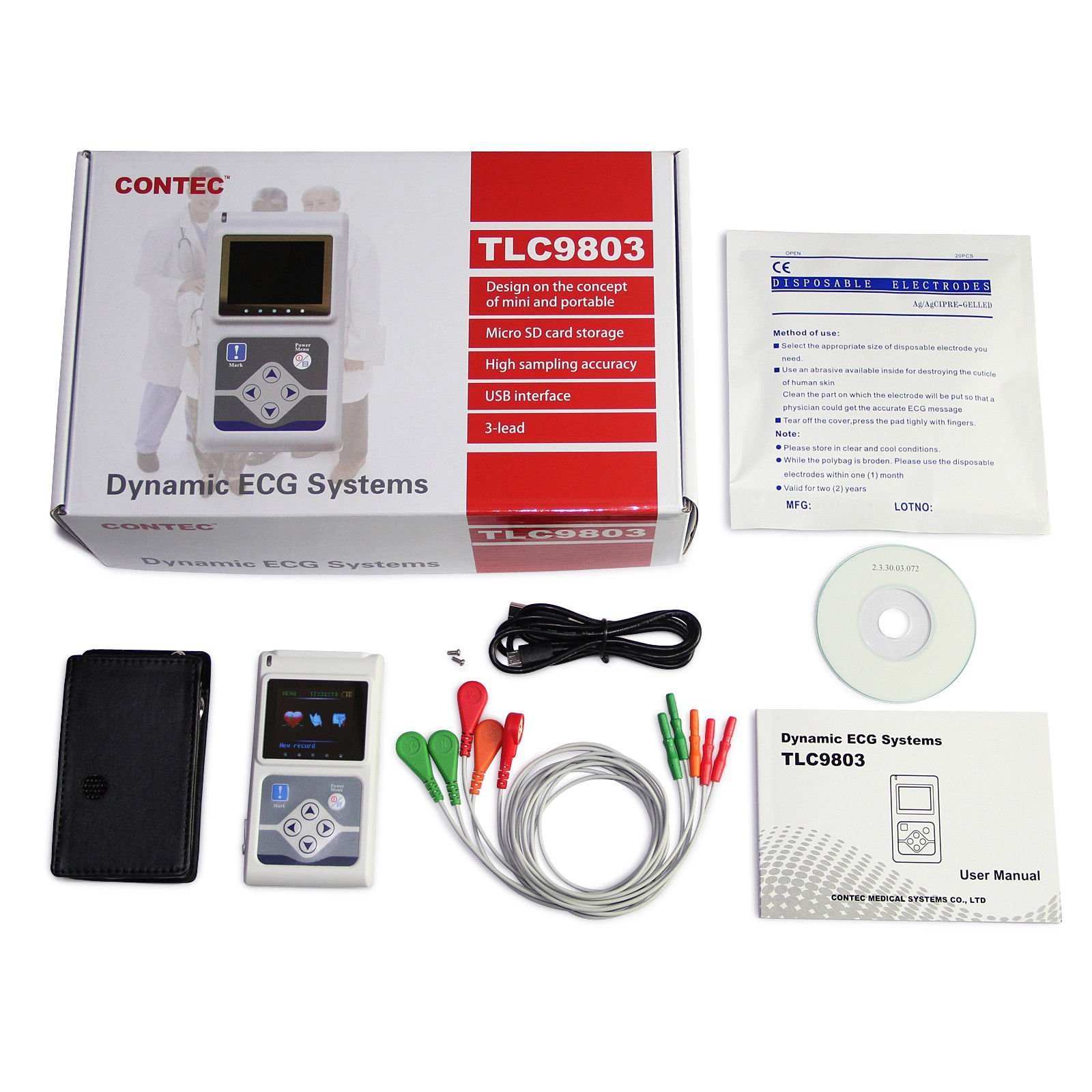 TLC9803 Dynamic ECG Systems_Holter Monitor 24 hours Dynamic ECG Recorder