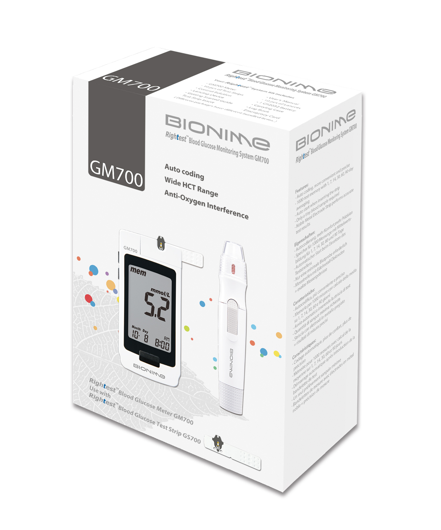 Blood Glucose Monitoring GM 700 Bionime