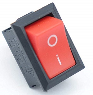FEDUS (10psc) Small Mini Boat On/Off Rocker Switch Snap-in 2-Pin Red Plastic Button