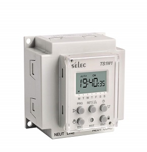 SELEC TS1W1, Daily/weekly timer switch, wall mount, 50 ON-OFF Steps, CE Certified product